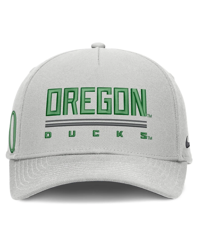 Men's Nike Gray Oregon Ducks 2026 Sideline Dri-fit Rise Adjustable Hat
