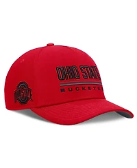 Nike Men's Scarlet Ohio State Buckeyes 2026 Sideline Dri-fit Rise Adjustable Hat