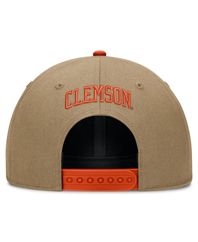 Men's and Women's Nike Beige/Orange Clemson Tigers Primetime Rise Dri-fit Adjustable Hat