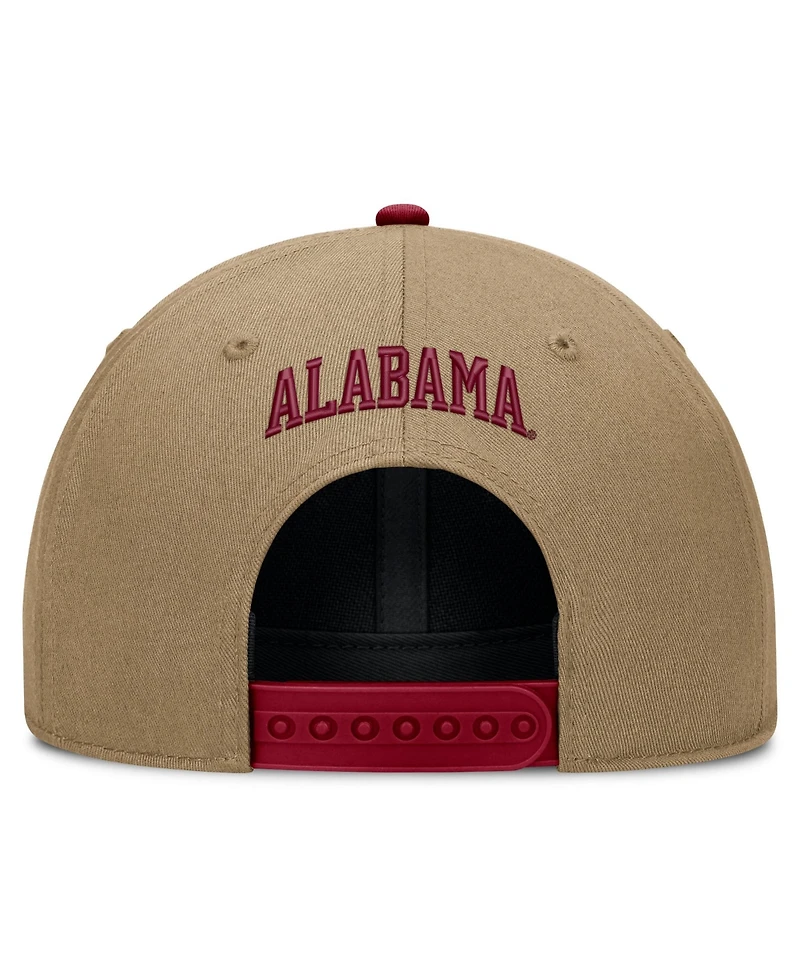 Men's and Women's Nike Beige/Crimson Alabama Crimson Tide Primetime Rise Dri-fit Adjustable Hat