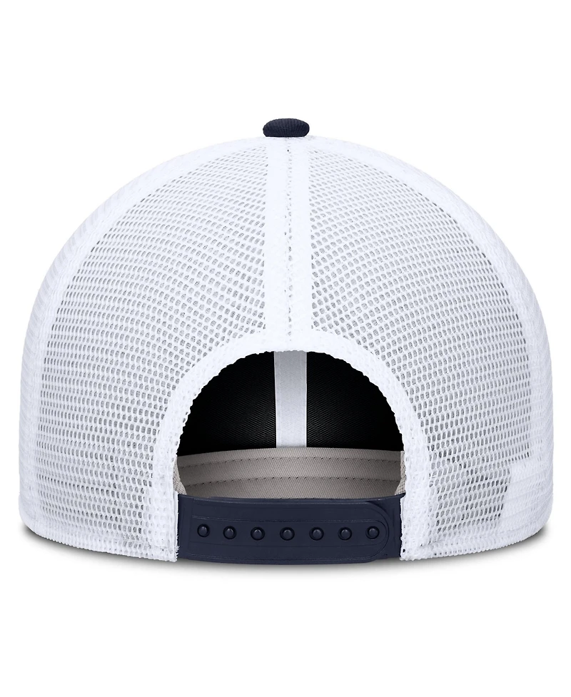 Nike Men's and Women's Navy/White Auburn Tigers Primetime Arched Trucker Adjustable Hat