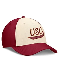 Nike Men's Natural/Crimson Usc Trojans Legacy Swooshflex Dri-fit Hat