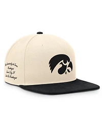 Nike Men's and Women's Natural/Black Iowa Hawkeyes Campus Prep Snapback Hat