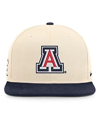 Men's and Women's Nike Natural/Navy Arizona Wildcats Campus Prep snapback Hat