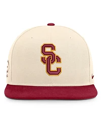 Nike Men's and Women's Natural/Cardinal Usc Trojans Campus Prep Snapback Hat
