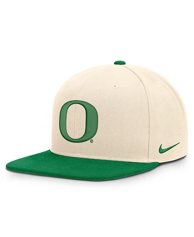 Nike Men's and Women's Natural/Green Oregon Ducks Campus Prep Snapback Hat
