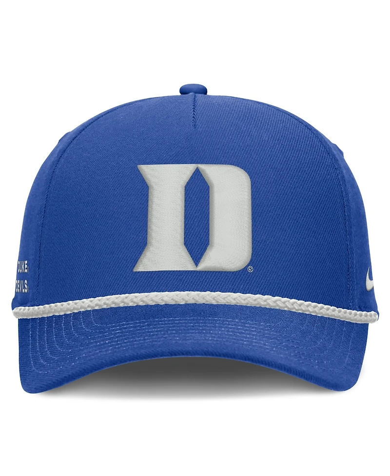 Men's and Women's Nike Royal Duke Blue Devils Rope Rise Adjustable Hat
