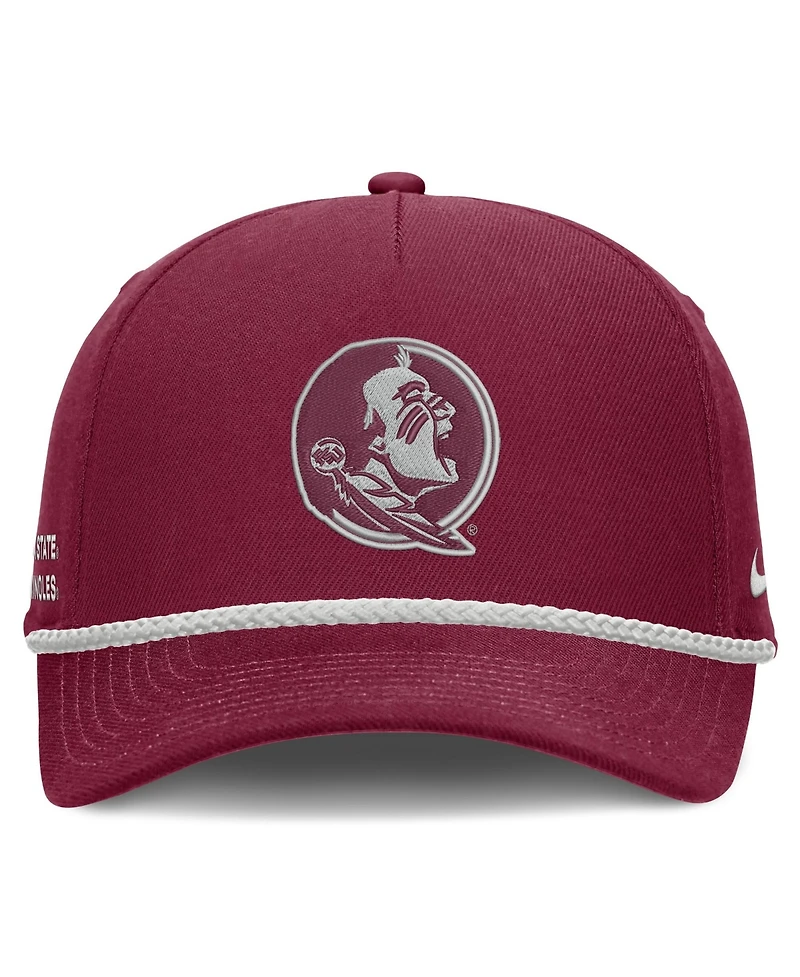 Men's and Women's Nike Garnet Florida State Seminoles Rope Rise Adjustable Hat