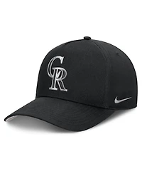 Men's Nike Black Colorado Rockies Rise Dri-fit A-Frame Adjustable Hat