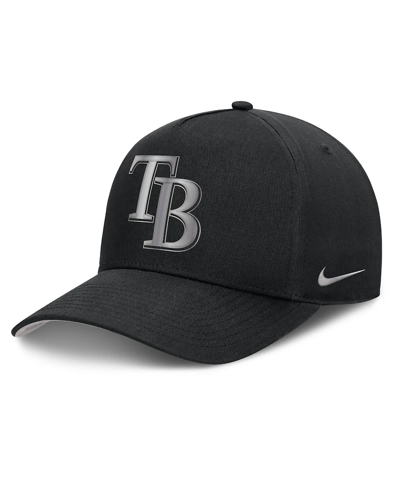 Men's Nike Black Tampa Bay Rays Rise Dri-fit A-Frame Adjustable Hat