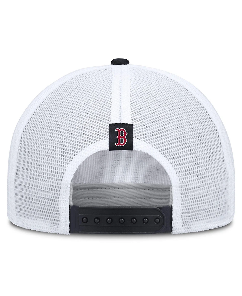 Men's Nike Khaki/Navy Boston Red Sox Rise A-Frame Trucker Adjustable Hat