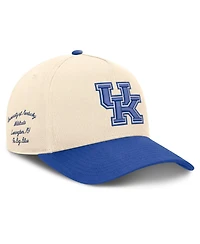 Nike Men's and Women's Natural/Royal Kentucky Wildcats Campus Prep Rise Adjustable Hat