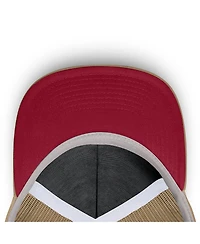 Nike Men's and Women's Beige/Crimson Usc Trojans Primetime Arched Trucker Adjustable Hat