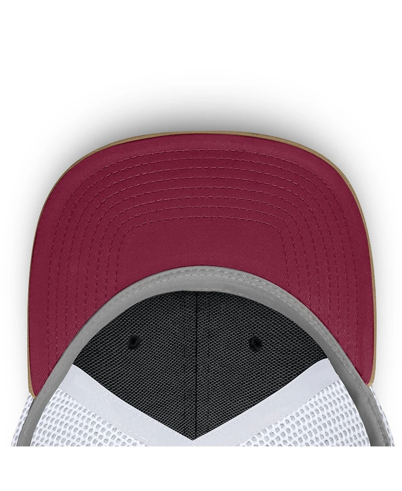 Nike Men's and Women's Beige/Garnet Florida State Seminoles Primetime Arched Trucker Adjustable Hat