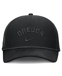 Nike Men's and Women's Black Oregon Ducks Campus Prep Tonal Rope Rise 5-Panel Adjustable Hat