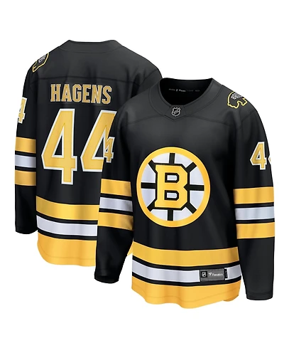 Fanatics Men's James Hagens Black Boston Bruins Breakaway Jersey
