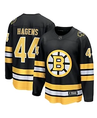 Fanatics Men's James Hagens Black Boston Bruins Breakaway Jersey