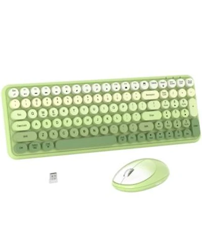 Lofree Retro Typewriter Style Wireless Keyboard Mouse Combo Clicky Feel 2.4ghz