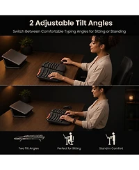 Lofree Wireless Ergonomic Adjustable Keyboard and Mouse Combo, Compatible with Windows macOS