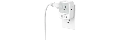 Tessan Wall Outlet Extender with 2 Usb C, 1875W for Home, Office and Travel