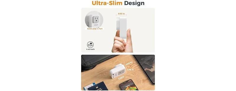 Tessan Cell Phone Charging Accessory with 20W, 2 Usb C, 1 outlet for Home, Office and Travel