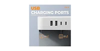Tessan Wall Outlet Extender with 10FT, 12 Outlet, 2 Usb-c for Home, Office and Travel