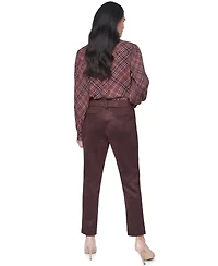 Tommy Hilfiger Women's Mid-Rise Straight Faux Suede Pants