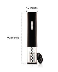 Hic Bar Automatic One-Touch 9.3" Wine Opener with Clip-On Foil Cutter