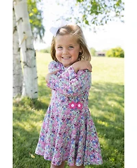 Florence Eiseman Toddler Girls (2T-4T) Floral Knit Dress with Flowers