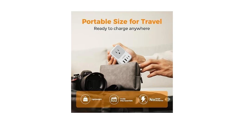 Tessan 28W 9-in-1 Charging European Power Adapter [Compatible with European Outlets]