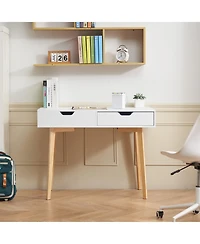 Slickblue Wooden Kids Desk with Drawer for Study and Writing Activities