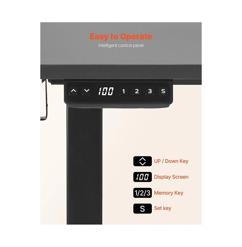 Slickblue L Shaped Standing Gaming Desk with Steel Frame Design