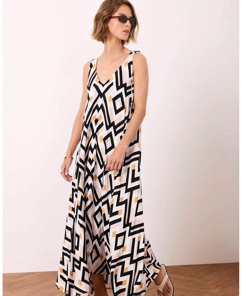 Mint Velvet Women's Monaco Geo Maxi Dress