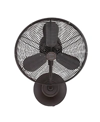 16" Craftmade Bellows I Aged Bronze Damp Rated Oscillating Wall Fan