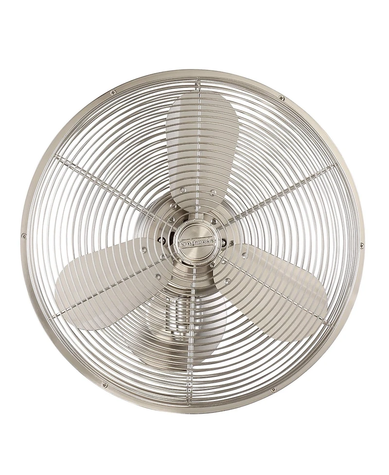 14" Craftmade Bellows Iv Nickel Oscillating Wall Fan
