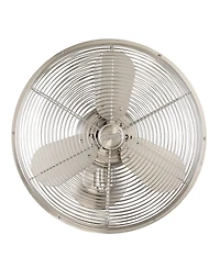 14" Craftmade Bellows Iv Nickel Oscillating Wall Fan