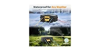 Tessan IP54 Outdoor Waterproof Electrical Connection Box, Large 6-Port Extension Cord Cover for Power Strips, Plugs, Timers & Holiday Lights, Black