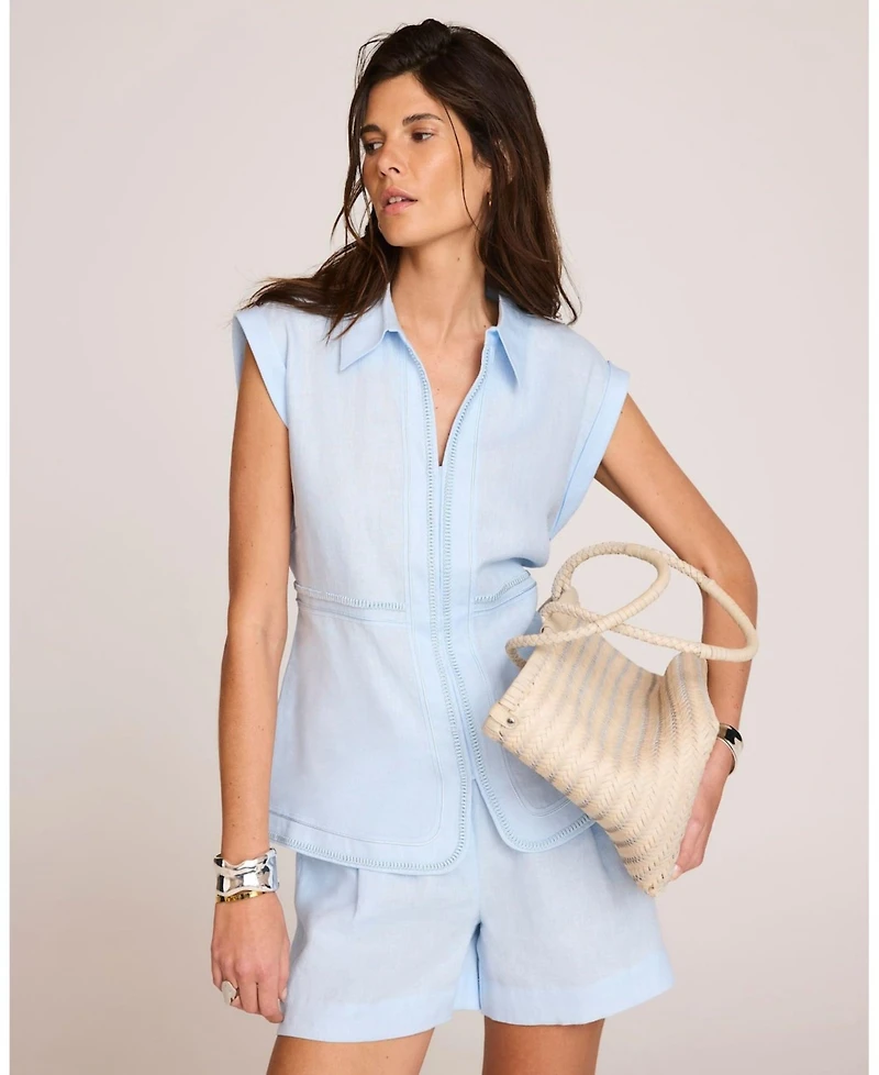 Mint Velvet Women's Linen Sleeveless Shirt