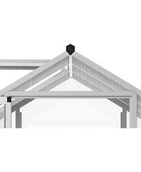 6 x Ft Walk-in Aluminum Greenhouse with Sections, Outdoor Garden Plant House for Backyard Patio and Balcony