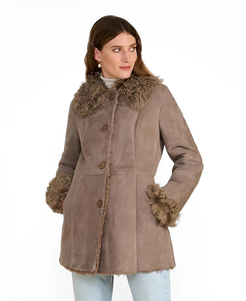 Furniq Uk Women's Aubrey Shearling Coat