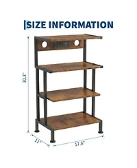 Gaomon 4-Tier Gaming Console Stand with Shelves, Heavy Duty Video Game Organizer, Media Storage Rack for Living Room Bedroom Game Room