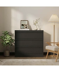 gaomon 3 Drawer Dresser for Bedroom, 30.5" Tall Wooden Storage Chest with Deep Drawers for Closet, Living Room