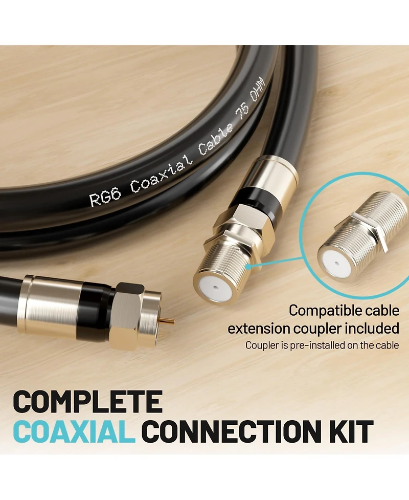 Lofree RG6 Coaxial Cable High Speed Internet Tv Antenna Extension Cord