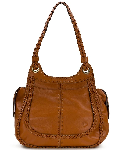 Patricia Nash Adria Large Rugged Natural Satchel Handbag