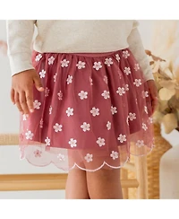 Sweet Wink Baby Girls Berry Floral Embroidered Tutu Skirt