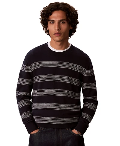 Calvin Klein Men's Space Stripe Crewneck Sweater