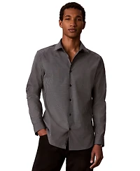 Calvin Klein Men's Gingham Supima Stretch Regular-Fit Shirt