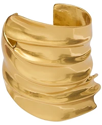 Donna Karan New York Gold-Plated Wide Folded Metal Cuff Bracelet