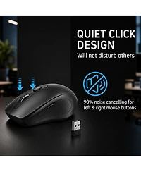 Lofree 24GHz Wireless Silent Mouse 2400 Dpi Adjustable 6 Buttons Ergonomic For Laptop Pc