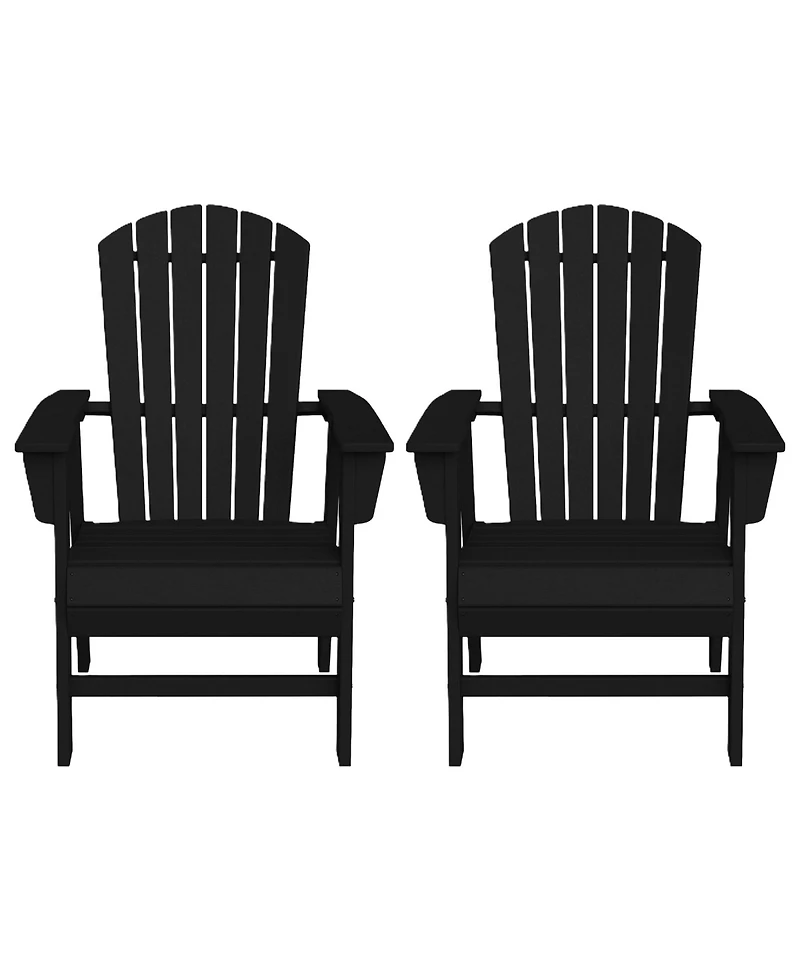 WestinTrends Outdoor Modern Hdpe Adirondack Patio Dining Chairs (Set of 2)